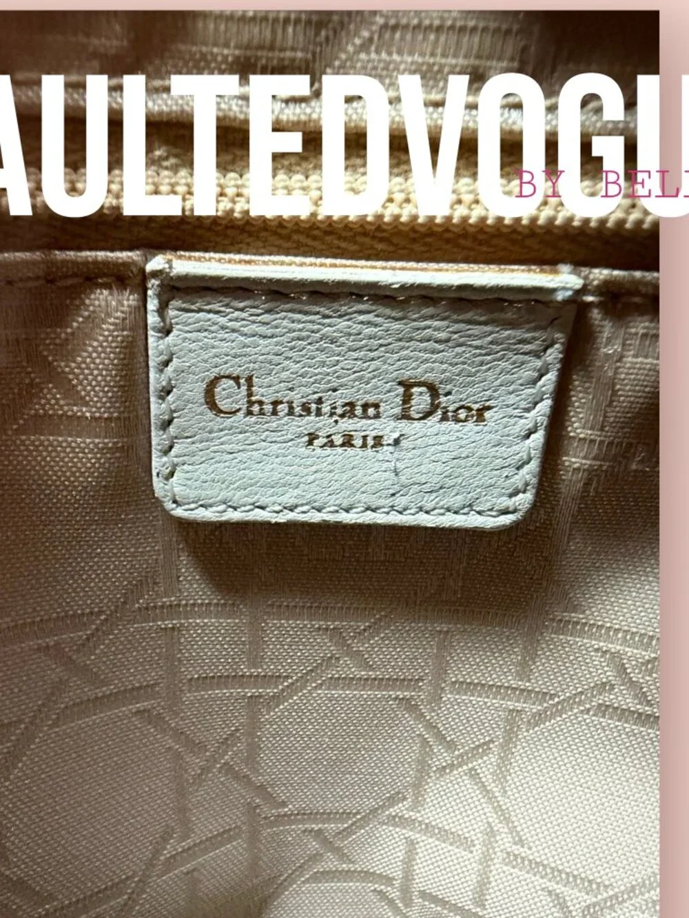 Christian Dior Lady Dior Large Cannage White Leather Tote Gold Hardware Bag - Picture 4 of 16